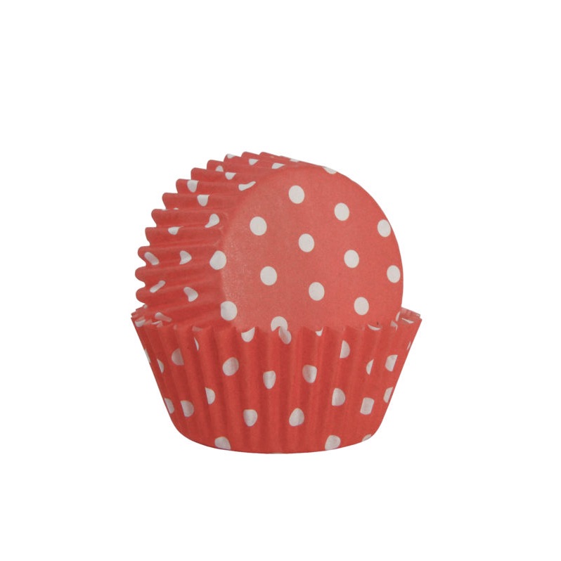 Košíčky na muffiny červené s puntíkem 60 ks