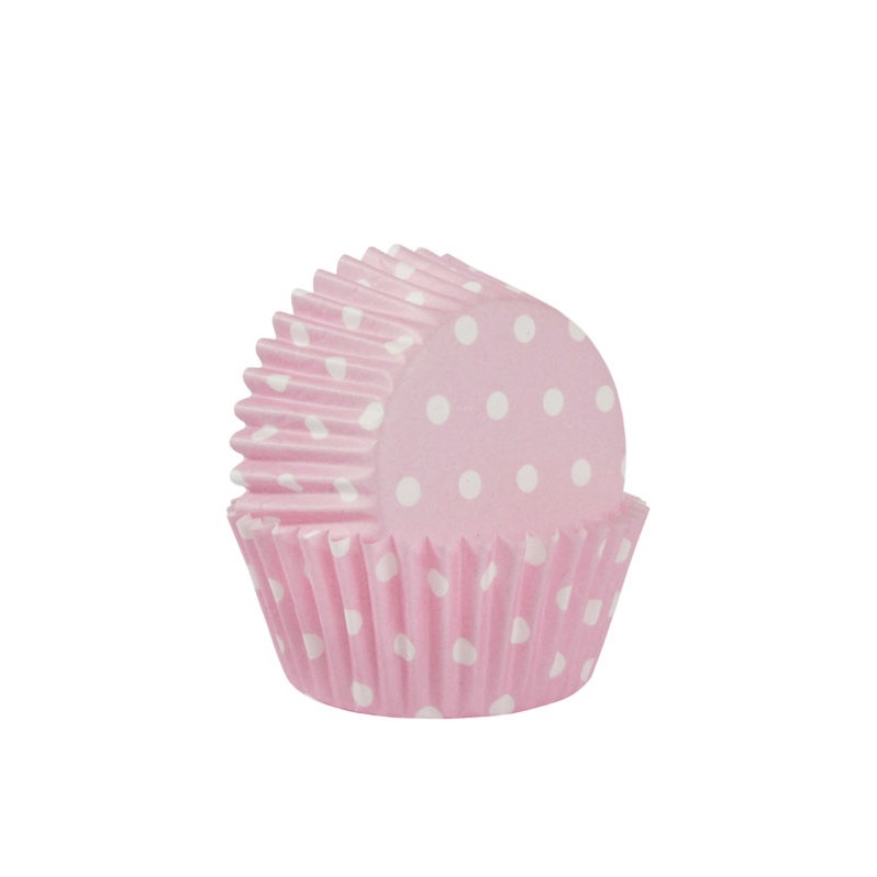 Košíčky na muffiny růžové s puntíkem 60 ks