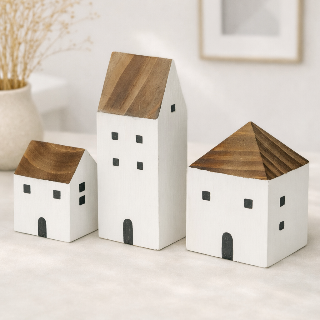 Dřevěný Domek - set 3 ks