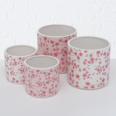 Keramický květník Sakura 11 cm - menší (bílý)