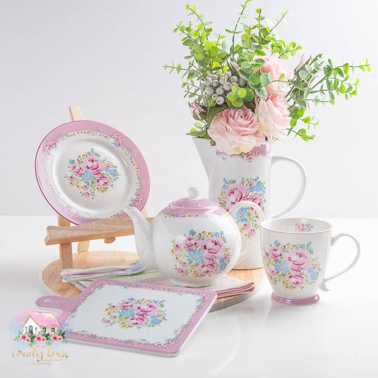 Porcelánová konvice na čaj Marie Rose 1000 ml
