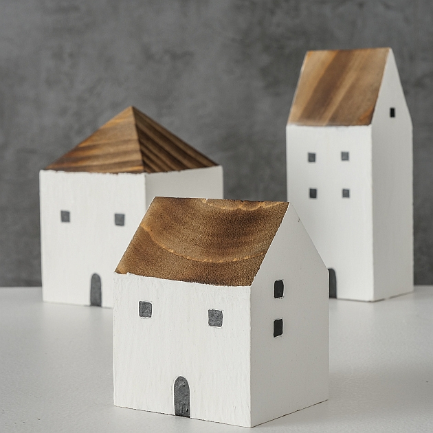Dřevěný Domek - set 3 ks