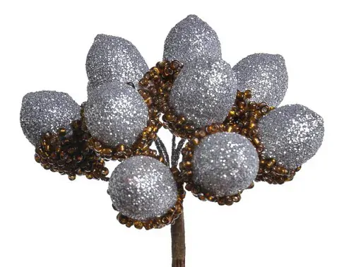 Svazek umělé žaludy s korálky svazek 9 ks