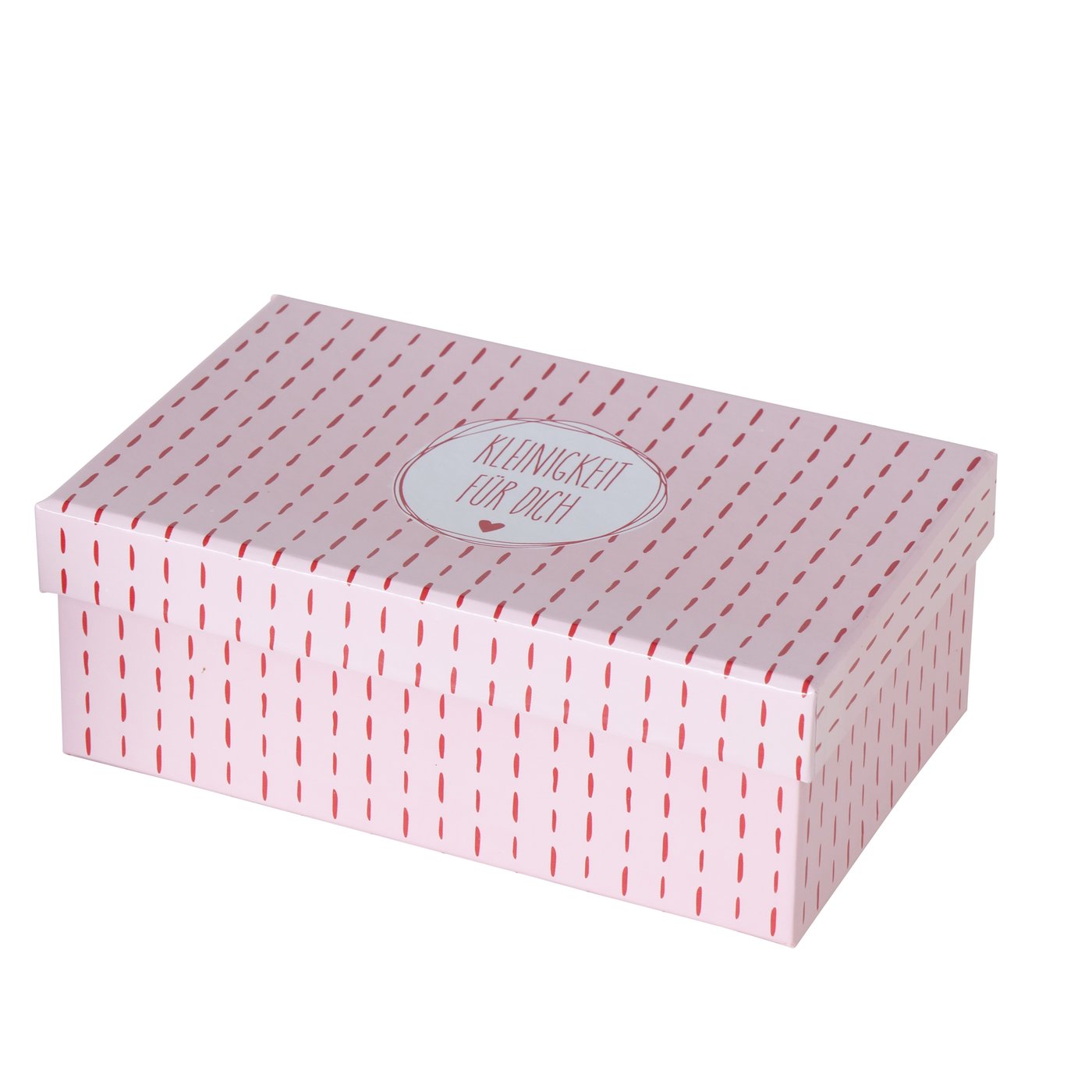 Kartonová krabice růžová s nápisem - 17 cm