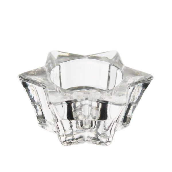 Skleněný svícen hvězda pr. 7,8 cm