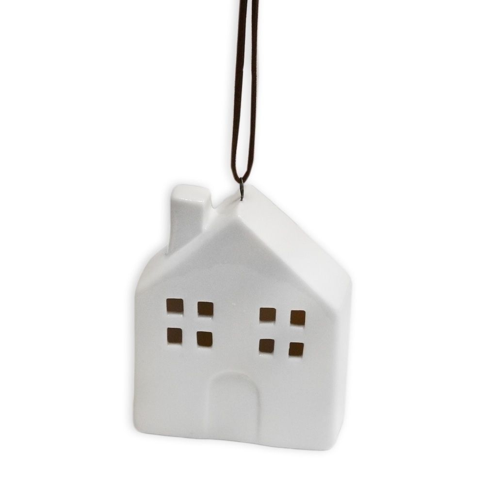 Porcelánový domek na zavěšení 7,4 cm