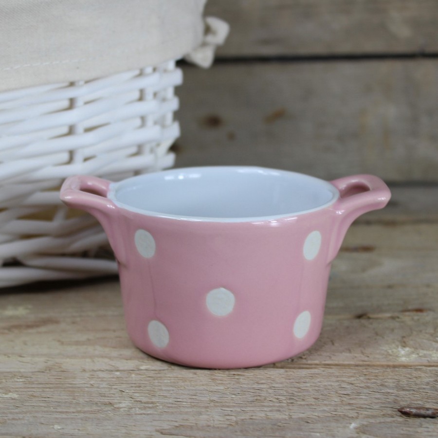 Keramická zapékací miska s uchy 9 cm růžová