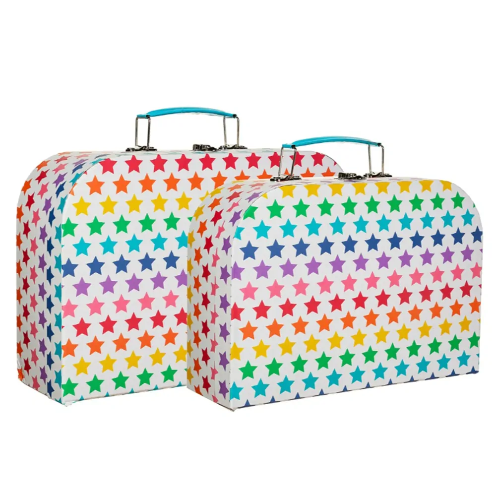 Kartonový kufřík Rainbow Stars - menší