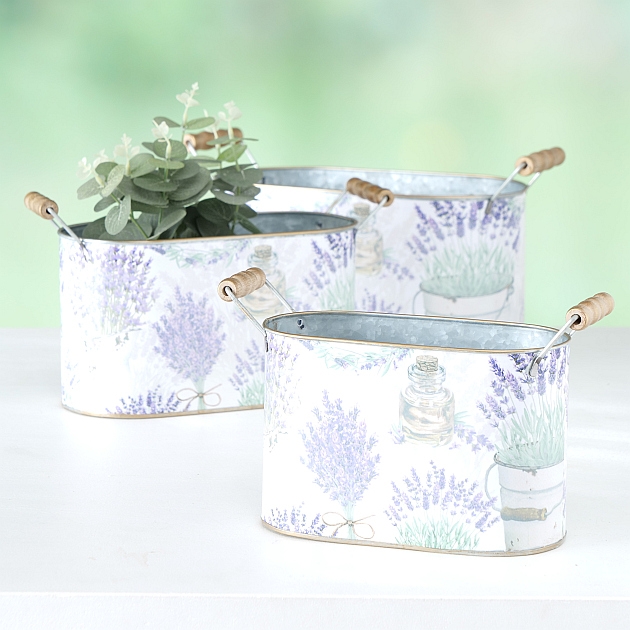 Plechový květník Levandule - nejmenší