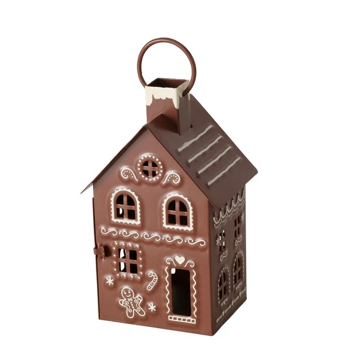 Kovová lucerna Perníková chaloupka 13 cm - menší
