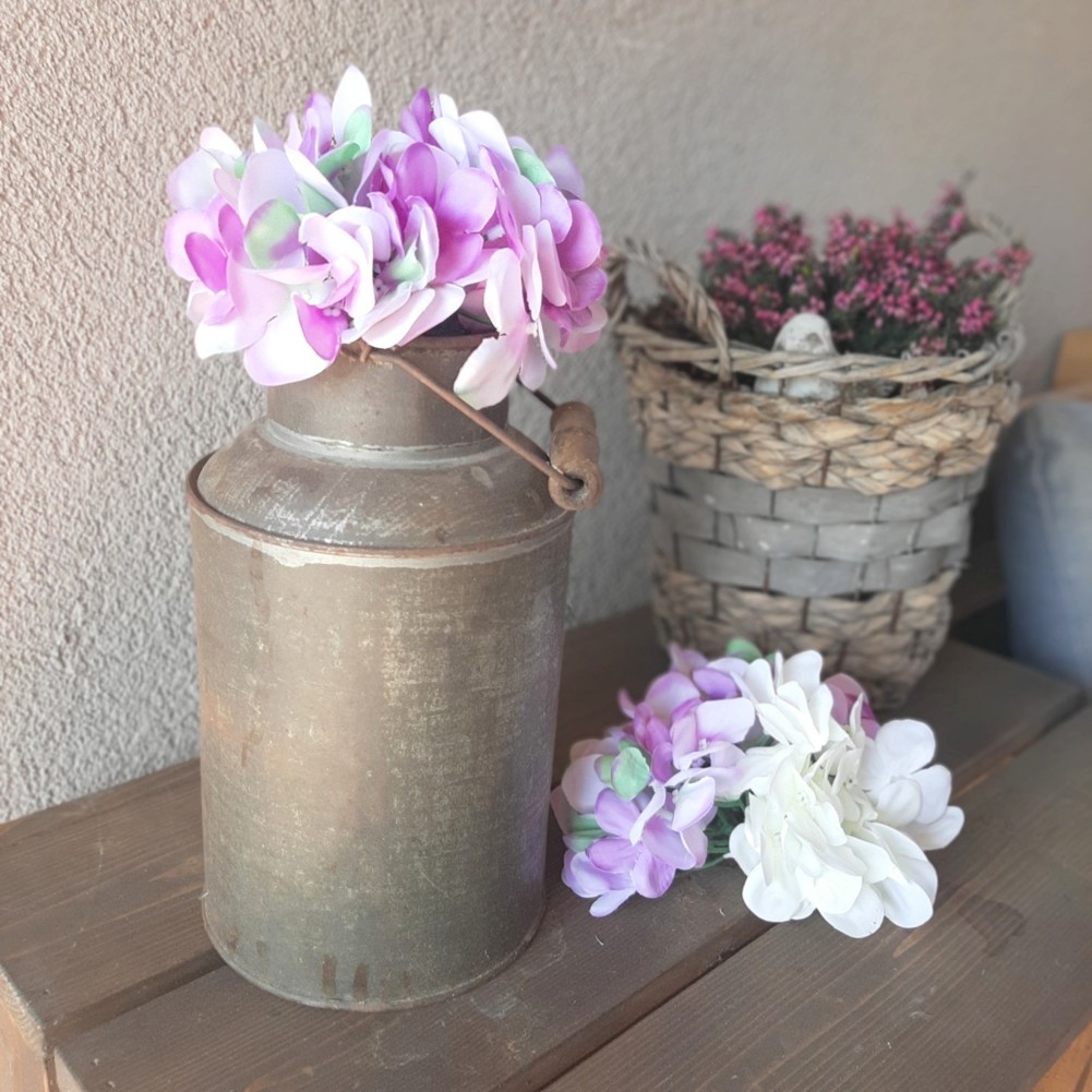 Květ hortenzie - fialový/zelený