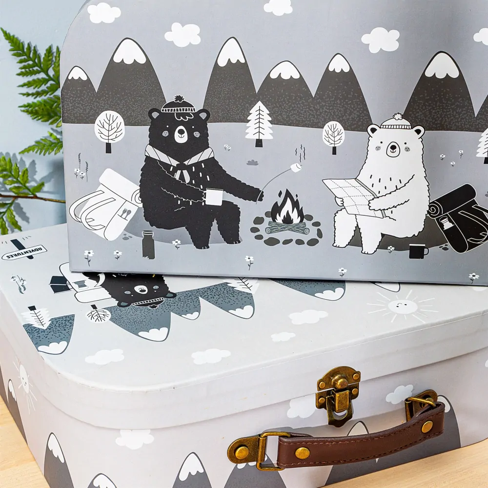 Kartonový kufřík Bear Adventure - menší
