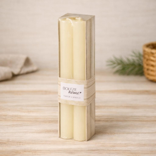 Svíčky krémové dlouhé 20 cm - set 4 ks