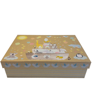 Kartonová krabice Zvířátka na loďce - 24 cm