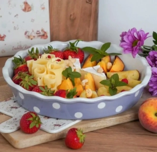 Keramická forma na koláč 26 cm fialová